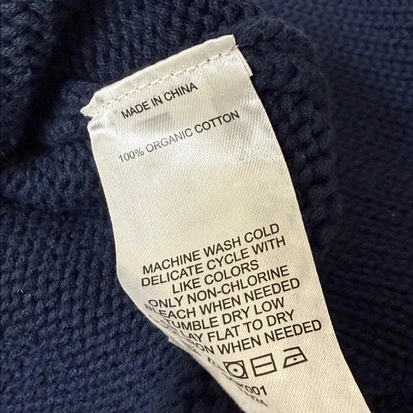 Quince 100% Organic Cotton Navy Blue Polo Sweater - Picture 6 of 6